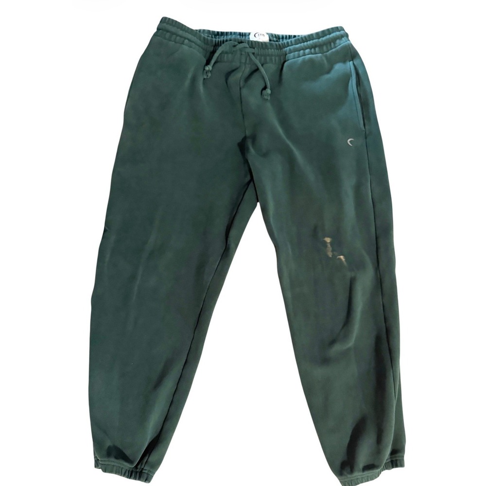 Zyia Active Relaxation Joggers Womens XL Green Fair Drawstring Fleece